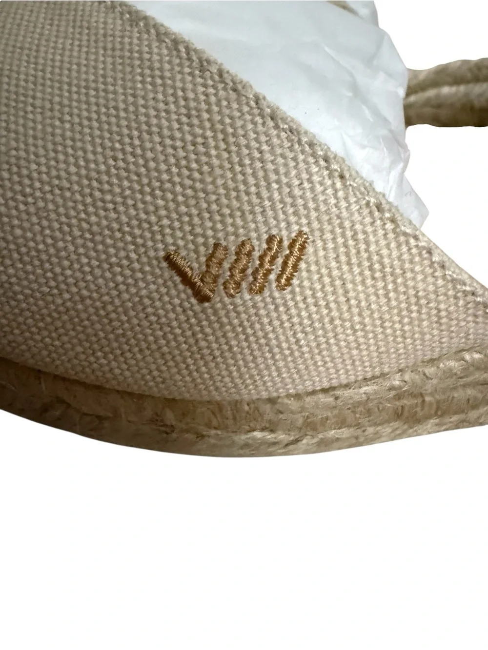 Viscata Formiga Organic Canvas Tan Espadrille Wedge Sandals 37 Made in Spain